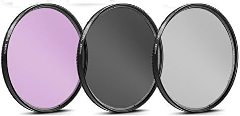 55mm and 58mm Multi-Coated 3 Piece Filter Kit (UV-CPL-FLD) for Nikon D3500, D5600, D3400 DSLR Camera with Nikon 18-55mm f/3.5-5.6G VR AF-P DX and ...