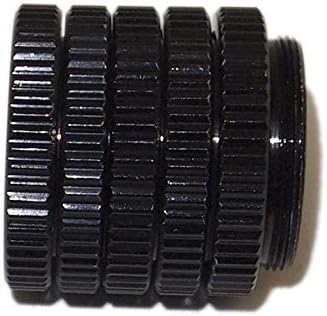 Evertech 4pcs 5mm Camera C-Mount Lens Adapter Ring Extension Tube C to CS Mount Lens Black Aliminum Adapter for Most Types of CCTV Security Camera...