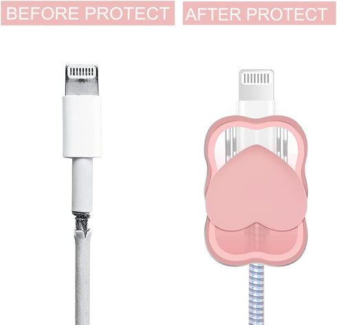 ZOSTLAND 5 in 1 DIY 18W 20W Heart Shape Protector Data Cable USB Charger Line Earphone Wire Saver Organizer Compatible with iPhone 11 12 13 14 15 ...
