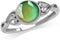 HUKQBUNX 925 sterling silver fashion color changing mood Ring Round Cut Cubic Zircon eternal CZ commitment Moonstone mood change wedding engagemen...