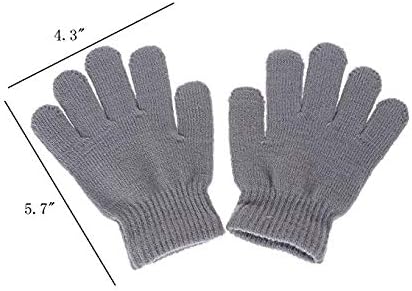 5Pairs of Kids Gloves Boys Winter Gloves Stretchy 5 Fingers Full Fingers Gloves Knitted Magic Gloves Suit (5Pair Mixed)...