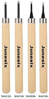 Wood Carving Knife Tool Set, 4pcs Beginners Manual Sharpener Rubber Stamp Knife Carving Tools Set for Chisel DIY Woodworking Carving (#2)...