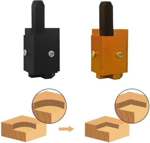 Squaring Corner Chisel Woodworking Right Angle Punch Hinge Recess Corner Wood Chiseling Square Hinge Tool (Black)...