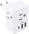 European Travel Plug Adapter with USB Charging Ports(1 USB C), International Type C Power Adapter for US to Most of Europe EU Italy France Spain G...