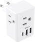 European Travel Plug Adapter with USB Charging Ports(1 USB C), International Type C Power Adapter for US to Most of Europe EU Italy France Spain G...