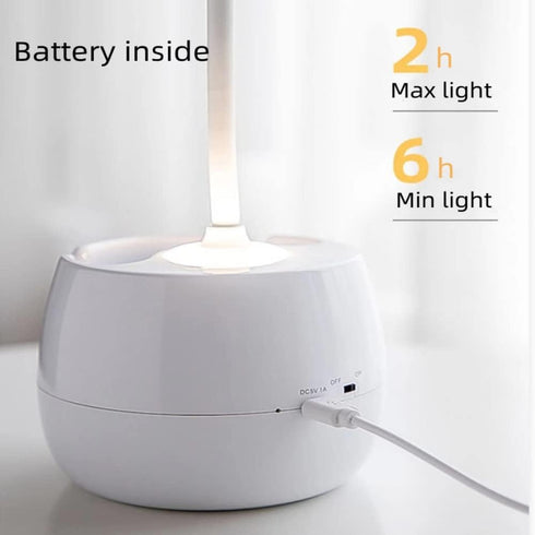 LED Desk Lamp with Pen Holder, Flexible Gooseneck Adjustable Brightness Level Reading Light, 2000mAh Rechargeable Eye-Caring with USB Port Touch C...
