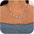 Denifery Bride Silver Bridal Necklace Earrings Set Crystal Wedding Jewelry Set Rhinestone Choker Necklace for Women (Style C)...