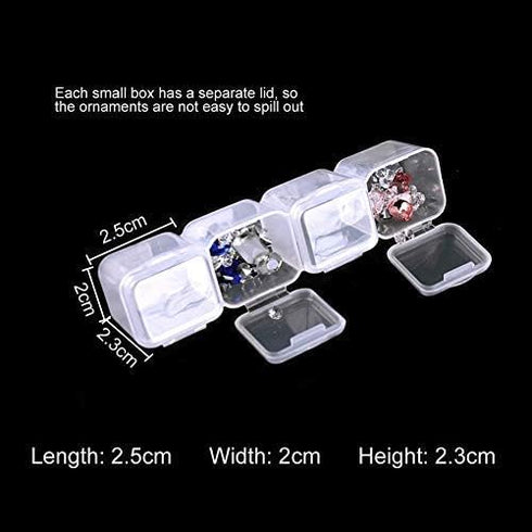 Diamond Painting Storage Containers, 2pcs 28 Grids Clear Diamond Painting Accessories and Tools Boxes Bead Organizers Diamond Art Embroidery Stora...