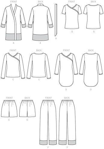 McCall's Patterns M7297 Misses'/Women's Robe, Belt, Tops, Dress, Shorts & Pants, RR (18W-20W-22W-24W)...