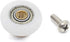Set of 4 Dia 19mm Stainless Steel Shower Door Wheels Rollers Runners, White, 19mm x 5mm (Stainless steel-4PCS)...