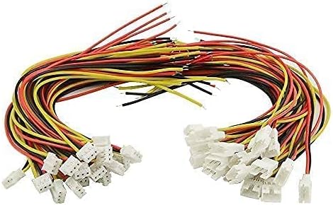 XINGYHENG 40Pcs(20Pairs) 2.0mm 3PIN Female Male Connecting Plug With 10cm Terminal Connector Wire Cable for Light Strip 3.9’’ Compatible with JST ...