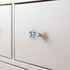 4 Pack 1.37" Floral Decorative Cabinet Knobs, Elegant ABS Glass Round Handles for Home Kitchen and Bedroom - Stylish Furniture Drawer Pulls (Blue ...
