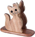 FRESCORR - Handmade Real Wood Cat Shape Napkin Holder 6.5 inches, (Light Wood)...