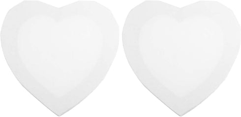 EXCEART Blank White Canvas Boards Heart Canvas Painting Drawing Board Cotton Art Panels for Oil Watercolor Paint 2pcs (Width 20cm)...