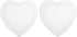 EXCEART Blank White Canvas Boards Heart Canvas Painting Drawing Board Cotton Art Panels for Oil Watercolor Paint 2pcs (Width 20cm)...