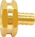 2PCS Solid Brass 1/2" PEX Barb to 3/4" GHT Female Garden Hose End Connector Splicer Mender Repair Fitting...