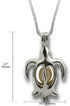 Pearlina Turtle Necklace Cultured Pearl in Oyster Set Silver tone Plated Cage W/Stainless Steel Chain 18"...