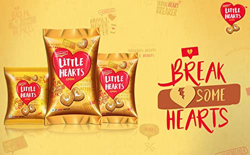 Britannia Little Hearts Biscuits 2.6oz (75g) - Soft and Delicious Biscuits - Kids Favorite Cookies (Pack of 4)...