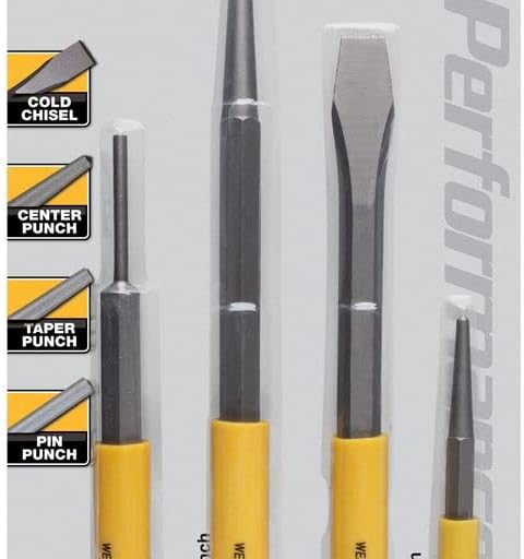 Performance Tool W753 4-Piece Punch and Chisel Set...