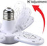 E27 LED Bulb Fan Blade Timing Lamp AC85-265V 28W Foldable Led Light Bulb Lampada for Home Ceiling Light with Remote Controller (Only Fan Bulb)...