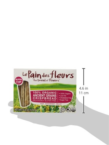 Le Pain des Fleurs Crispbread, Ancient Grain, 4.4 Ounce (145253)...