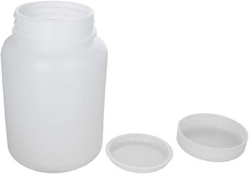 Bettomshin 1Pcs 500ml PE Plastic(Food Grade) Bottles, Wide Mouth Lab Reagent Bottle, Liquid/Solid Sample Seal Sample Storage Container with Gradua...