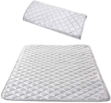 Ironing PadMat Iron Anywhere Portable Travel Ironing Blanket100%Cotton Quilted Protect Surfaces Weighted Corners Cover for Washer Dryer Table Top ...