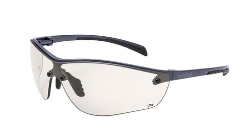 Bolle Safety Silium+ Safety Glasses, Dark Gunmetal Frame, Light Amber Lenses (40239)...