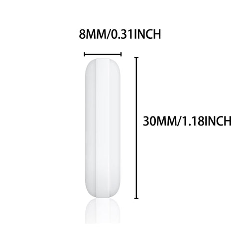 5 Pcs 30mm(1.18 inch) PTFE Magnetic Stirrer Mixer Stir Bar,White Color,Laboratory Bar,Stir Plate Bar,Stir Bars…...