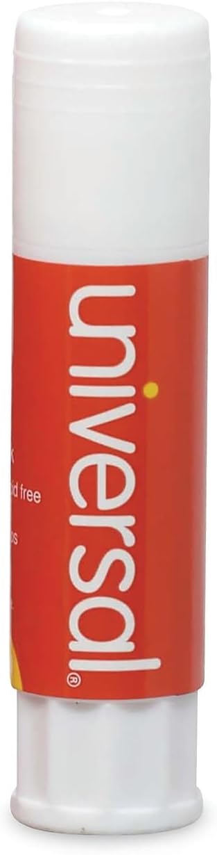 Universal 75748 Glue Stick, .28 oz, Stick, Clear, 12/Pack...
