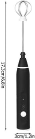 Electric Automatic Egg Beater Mixer Milk Frother 3 Speed Adjustable Blender with USB Charging Black for Home Office...