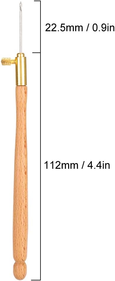 Embroidery Kit, DIY Craft Embroidery Beading Crochet Non?slip Ergonomic for Hand?made Crafts for Embroidery Beading(Wooden French embroidery needl...