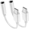 Universal 2-Pack USB-C to 3.5mm Headphone Jack Adapter Audio Adapter, Compatible with iPhone 15/15 Plus/15 Pro/15 Pro Max, Galaxy S23/S23/S22/S21 ...