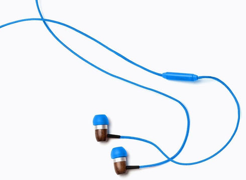 Symphonized GLXY Premium Genuine Wood in-Ear Noise-isolating Headphones with Mic and Nylon Cable (Blue)...