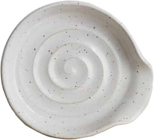 Ceramic Spoon Rest for kitchen, 3.9 Inches Spoon Holder for Stove Top, Coffee Spoon Rest, Spoon Cradle, Kitchen Basics, Kitchen Accessories for Ut...