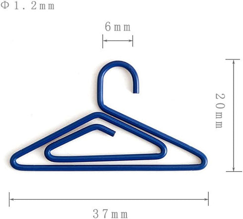 50pcs Creative Paper Clips, Hanger Shaped Colorful Paper Clips, Metal Wire Bookmark Marking Document Organizing Clip, Office Paperclips Small Bind...