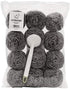 Stainless Steel Sponges Scourer Set with Handle 40 gram - Pack of 12 - Large Stainless Steel Scrubbers - Metal Scouring Pads - Kitchen Cleaning To...