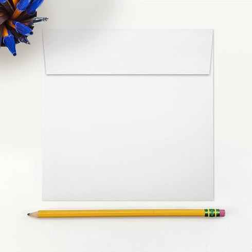 LUXPaper Square Invitation Envelopes | Peel & Press | 6" x 6" | Bright White | 80lb. Text | 50 Qty...
