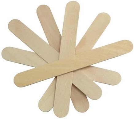 PandaSpa 100 Pieces Jumbo Craft Sticks, Premium Natural Wood for Building, Mixing, and Creating Craft Projects, Size 6 x 3/4...