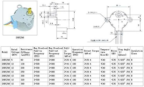 GeeekPi 5 Pack Geared Stepper Motor 28BYJ-48 5V Stepper Motor + Uln2003 Motor Driver Board + Dupont Wire Jumper Wires Ribbon Cables Compatible wit...