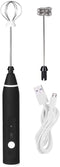 Electric Automatic Egg Beater Mixer Milk Frother 3 Speed Adjustable Blender with USB Charging Black for Home Office...