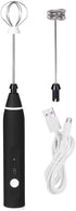 Electric Automatic Egg Beater Mixer Milk Frother 3 Speed Adjustable Blender with USB Charging Black for Home Office...