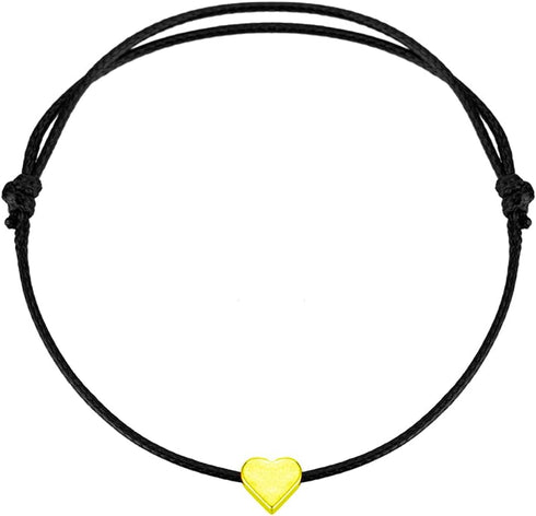 Gold Heart Anklet Bracelet for Women Men Teen Girls Boys Handmade Simple String Waterproof Ankle Bracelets for Women Minimalist Jewelry Adjustable...