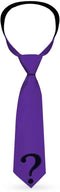 Buckle-Down Necktie Standard - The Riddler Question Mark Purple Black...
