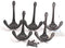 Pack of 6 Coat Hooks Wall Mounted Leaf Style Single Robe Hanger Iron Blacksmith Key Holder Towel, Handbags, Hat Hanging Perfect for Bathroom, Kitc...