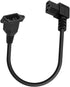 C14 to C13 Panel Mount Power Cable, 90 Degree Right IEC 320 C13 Female to C14 Male PDU Power Supply Extension Cord, for Computer LED HDTV Monitor ...