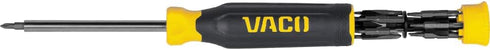 VACO VAC1273 Precision Screwdriver Set, Magnetic 27-in-1 Multi-Bit Screwdriver, 13 Double-Ended Bits and 3.5 mm Nut Driver, On-Board Storage...