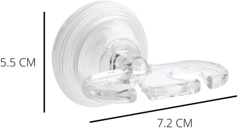 iDesign BPA-Free Plastic Bathroom Suction Toothbrush Holder - 2.75" x 2.25" x 2", Clear...