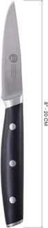 MasterChef Paring Knife 8" with High Carbon Stainless Steel Blade and Triple Riveted Handles, Professional Quality Kitchen Knife for Precision Coo...
