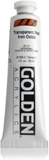 2 Oz Heavy Body Acrylic Color Paints Color: Transparent Red Iron Oxide...